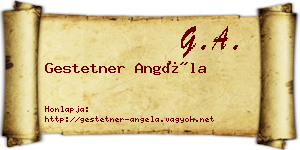 Gestetner Angéla névjegykártya